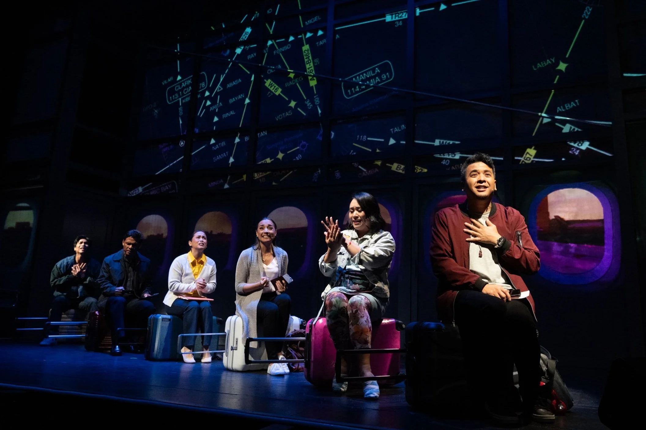 Cast of On This Side of the World on stage